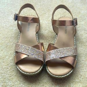 Tucker & Tate gold and glitter sandals